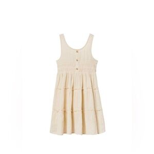 EUC Zara Girls Tiered Linen Blend Dress